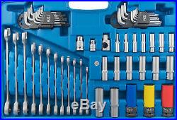 BGS Germany 176-pcs Ratchet Wrench Metric SAE AF Socket Set 1/2Dr 3/8Dr 1/4Dr
