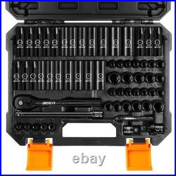 BOEN 1/4 Drive Impact Socket Set, 60Piece Standard SAE 5/329/16 & Metric 4 BOEN 1/4 Drive Impact Socket Set, 60Piece Standard SAE 5/329/16 & Metric 4
