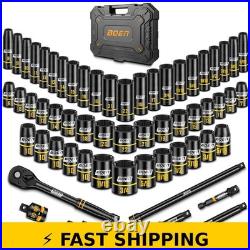 BOEN 3/8 Drive Socket Set 60PCS Metric Standard SAE Tools