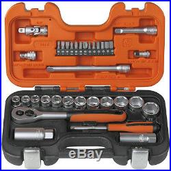 Bahco S330 Socket Set 1/4in & 3/8in Drive 34pc Bacho BAHS330, Barco