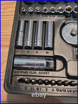 Benchtop 100 Piece Mechanics Tool Socket Set 1/4 3/8 1/2 Drive Metric & SAE
