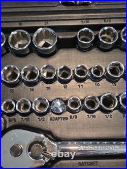 Benchtop 100 Piece Mechanics Tool Socket Set 1/4 3/8 1/2 Drive Metric & SAE