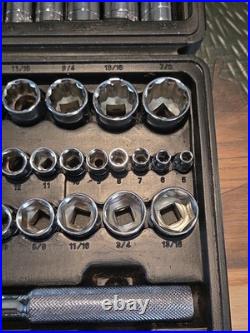 Benchtop 100 Piece Mechanics Tool Socket Set 1/4 3/8 1/2 Drive Metric & SAE