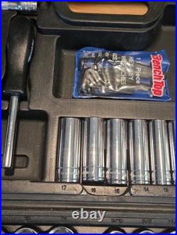 Benchtop 100 Piece Mechanics Tool Socket Set 1/4 3/8 1/2 Drive Metric & SAE