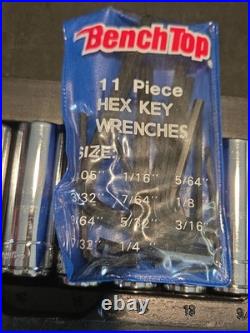 Benchtop 100 Piece Mechanics Tool Socket Set 1/4 3/8 1/2 Drive Metric & SAE