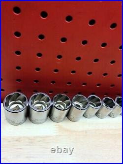 Blue-Point 10pc SAE + MM Twist Socket Set 10mm-1 3/8 + 1/2 Dr GREAT CONDITION