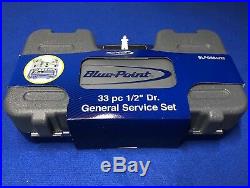 Blue Point 33 Piece 1/2 dr General Service Socket & Ratchet Set BLPGSS1233 NEW