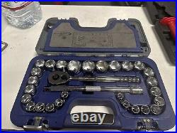 Blue-Point BLPGSS1233 1/2 Ratchet Wrench Driver/Socket 33 Piece Set Used 1 Time