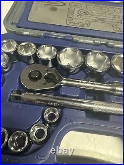 Blue-Point BLPGSS1233 1/2 Ratchet Wrench Driver/Socket 33 Piece Set Used 1 Time