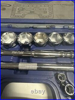 Blue-Point BLPGSS1233 1/2 Ratchet Wrench Driver/Socket 33 Piece Set Used 1 Time