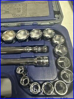 Blue-Point BLPGSS1233 1/2 Ratchet Wrench Driver/Socket 33 Piece Set Used 1 Time