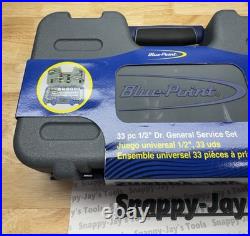 Blue-point Tools NEW 33 pc 1/2 SAE/Metric General Service Socket Set BLPGSS1233