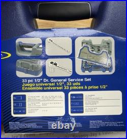 Blue-point Tools NEW 33 pc 1/2 SAE/Metric General Service Socket Set BLPGSS1233