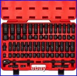 Brand New Impact Socket Set, 65 Piece, Standard SAE & Metric, Deep & Shallow Kit