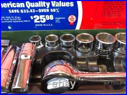 Brand-New SK TOOLS 20 Piece 3/8 DRIVE SOCKET SET Chrome No. 4520-76 USA MADE Brand-New SK TOOLS 20 Piece 3/8 DRIVE SOCKET SET Chrome No. 4520-76 USA MADE