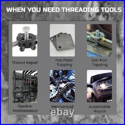 Brass Coated 80Pcs SAE & Metric Tap and Die Set, Metric Standard Rethreading Too