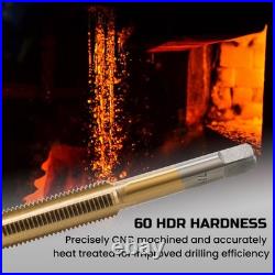Brass Coated 80pcs SAE & Metric Tap and Die Set, Metric Standard Rethreading