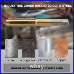Brass Coated 80pcs SAE & Metric Tap and Die Set, Metric Standard Rethreading