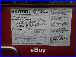 Britool 62 Piece Na760c Socket Set Complete 1/2 Drive Metric Af Whitworth