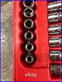 COMPLETE Snap On 44 Pc 1/4 Dr 6 Pt Metric/SAE General Service Set 144TMPB EXC
