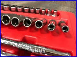 COMPLETE Snap On 44 Pc 1/4 Dr 6 Pt Metric/SAE General Service Set 144TMPB EXC