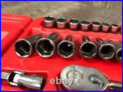 COMPLETE Snap On 44 Pc 1/4 Dr 6 Pt Metric/SAE General Service Set 144TMPB EXC