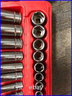 COMPLETE Snap On 44 Pc 1/4 Dr 6 Pt Metric/SAE General Service Set 144TMPB EXC