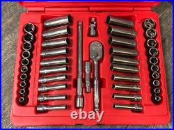 COMPLETE Snap On 44 Pc 1/4 Dr 6 Pt Metric/SAE General Service Set 144TMPB EXC