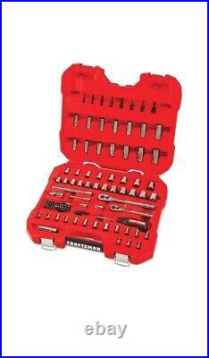 CRAFTSMAN 105 Piece SAE Metric Mechanics Tool Set Socket Wrench 1/4-In 3/8-In