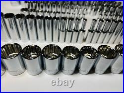 CRAFTSMAN 117 pc 1/4 3/8 1/2 Dr SAE METRIC MM 6pt 12pt wrench socket Tool set CRAFTSMAN 117 pc 1/4 3/8 1/2 Dr SAE METRIC MM 6pt 12pt wrench socket Tool set