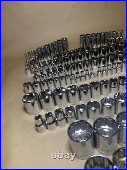 CRAFTSMAN 118 pc 1/4 3/8 1/2 Dr SAE METRIC MM 6pt 12pt ratchet wrench socket set