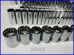 CRAFTSMAN 122 pc 1/4 3/8 1/2 Dr SAE METRIC MM 6pt 12pt ratchet wrench socket set
