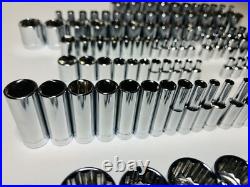 CRAFTSMAN 122 pc 1/4 3/8 1/2 Dr SAE METRIC MM 6pt 12pt ratchet wrench socket set