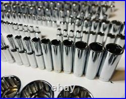 CRAFTSMAN 122 pc 1/4 3/8 1/2 Dr SAE METRIC MM 6pt 12pt ratchet wrench socket set CRAFTSMAN 122 pc 1/4 3/8 1/2 Dr SAE METRIC MM 6pt 12pt ratchet wrench socket set