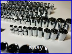 CRAFTSMAN 122 pc 1/4 3/8 1/2 Dr SAE METRIC MM 6pt 12pt ratchet wrench socket set