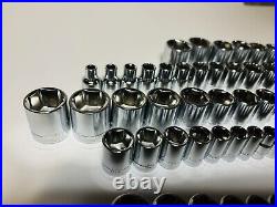 CRAFTSMAN 122 pc 1/4 3/8 1/2 Dr SAE METRIC MM 6pt 12pt ratchet wrench socket set CRAFTSMAN 122 pc 1/4 3/8 1/2 Dr SAE METRIC MM 6pt 12pt ratchet wrench socket set