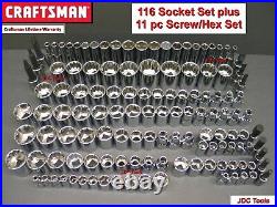 CRAFTSMAN 127 pc Socket Set 1/2 3/8 1/4 116 118