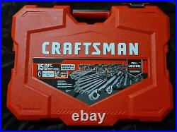 CRAFTSMAN 150-Piece Standard (SAE) & Metric Mechanics Tool Set 1/4-in3/8in, 1/2