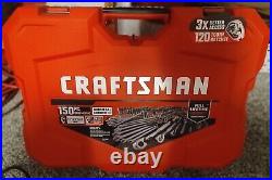 CRAFTSMAN 150-Piece Standard (SAE) & Metric Mechanics Tool Set (1/4-in 3/8-in)