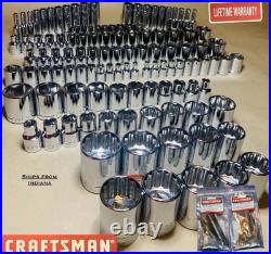 CRAFTSMAN 156 pc 1/4 3/8 1/2 Dr SAE METRIC MM 6pt 12pt wrench socket set 164 118