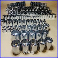 CRAFTSMAN 158 pc 1/4 3/8 1/2 Dr SAE METRIC MM 6pt 12pt wrench socket Tool set CRAFTSMAN 158 pc 1/4 3/8 1/2 Dr SAE METRIC MM 6pt 12pt wrench socket Tool set