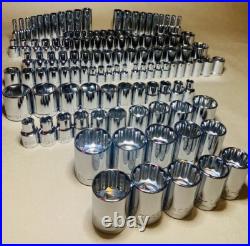 CRAFTSMAN 158 pc 1/4 3/8 1/2 Dr SAE METRIC MM 6pt 12pt wrench socket Tool set CRAFTSMAN 158 pc 1/4 3/8 1/2 Dr SAE METRIC MM 6pt 12pt wrench socket Tool set