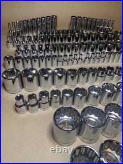 CRAFTSMAN 158 pc 1/4 3/8 1/2 Dr SAE METRIC MM 6pt 12pt wrench socket Tool set CRAFTSMAN 158 pc 1/4 3/8 1/2 Dr SAE METRIC MM 6pt 12pt wrench socket Tool set