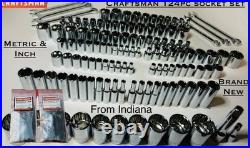 CRAFTSMAN 164 pc 1/4 3/8 1/2 Dr SAE METRIC MM 6pt 12pt wrench socket Tool set