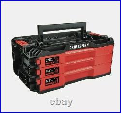 CRAFTSMAN 216 Piece SAE Metric Mechanics Tool Set Socket Wrench with 3 Drawer Case CRAFTSMAN 216 Piece SAE Metric Mechanics Tool Set Socket Wrench with 3 Drawer Case