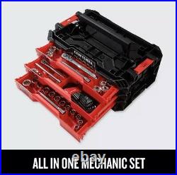 CRAFTSMAN 216 Piece SAE Metric Mechanics Tool Set Socket Wrench with 3 Drawer Case CRAFTSMAN 216 Piece SAE Metric Mechanics Tool Set Socket Wrench with 3 Drawer Case