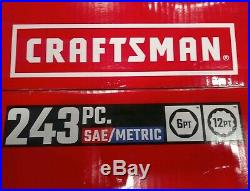 CRAFTSMAN 243-Piece Standard (SAE) and Metric Polished Chrome Mechanics Tool Set