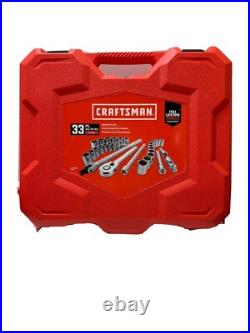 CRAFTSMAN 33-Piece Standard (SAE) And Metric Polished Chrome Mechanics Tool Set
