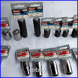 CRAFTSMAN 39PC 3/8 1/2 Drives and Sockets 6 PT SAE AND METRIC NEW