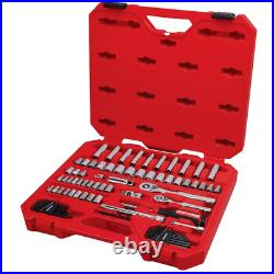 CRAFTSMAN 83-Piece Standard (SAE) and Metric Polished Chrome Tool Set with Case